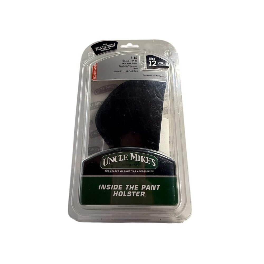 Uncle Mikes Size 12 Right-Hand Inside The Pant Holster For Glock S&W M&P Taurus